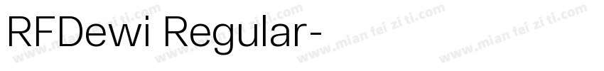 RFDewi Regular字体转换